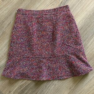 LOFT Vibrant Tweed  Skirt Size 0